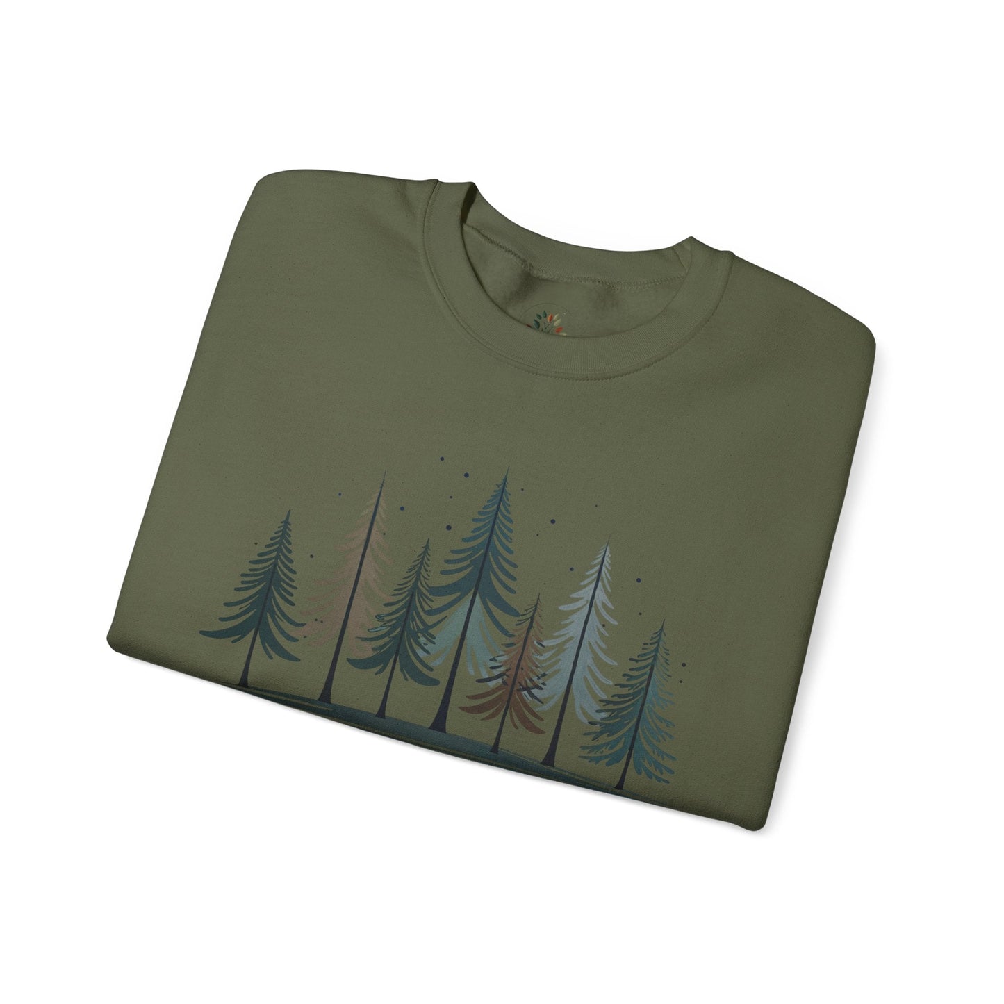 Military Green | Silent Pines Sweatshirt, folded view
