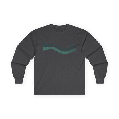 Dark Heather | River Long Sleeve Tee, front view