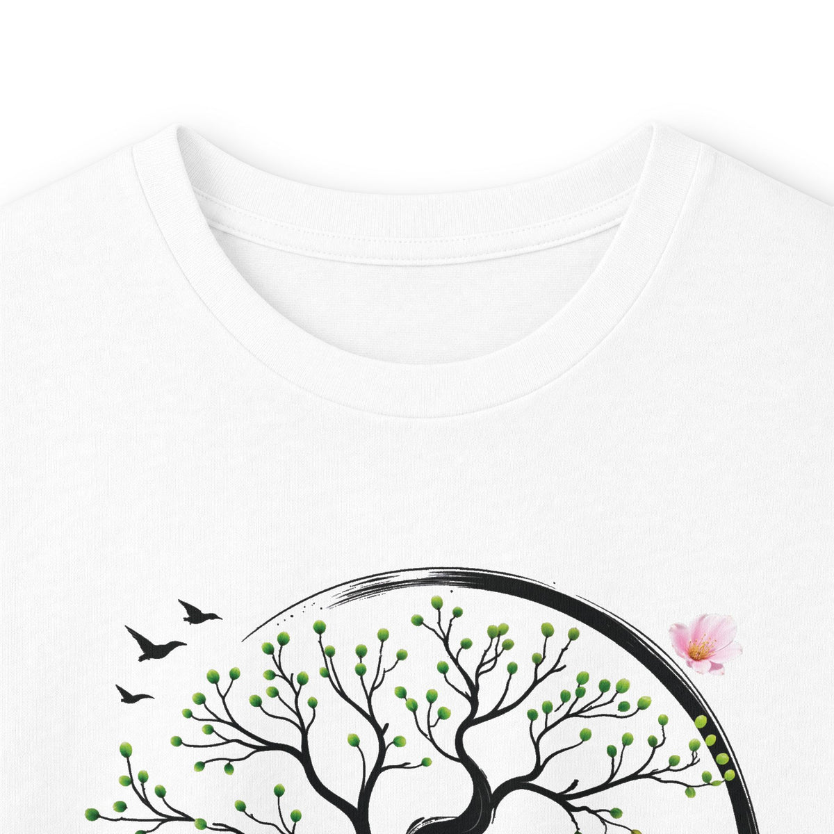 White | Unfolding Grace Long Sleeve Tee, folded view