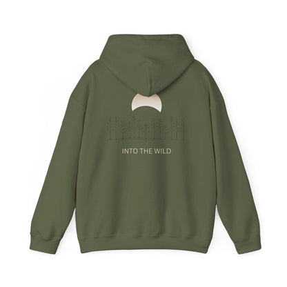 Military Green | Into The Wild Hoodie, back design view