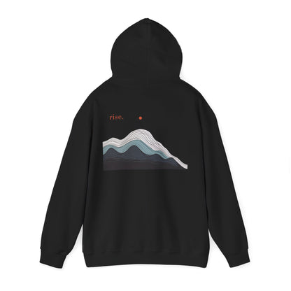 Black | Rise Hoodie, back view 2