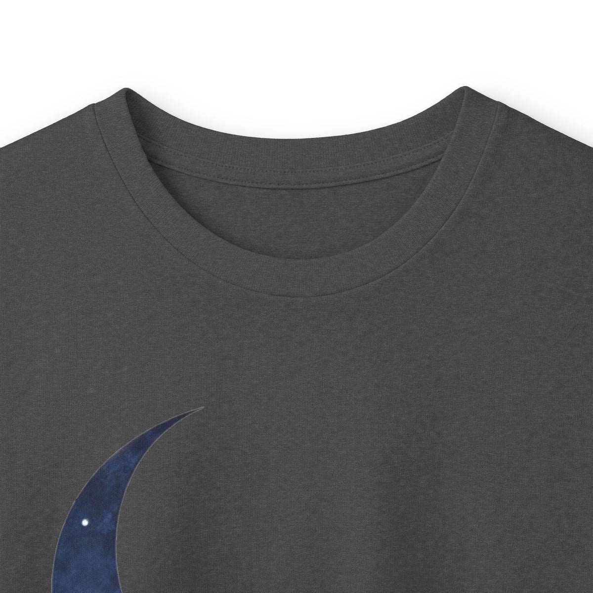 Dark Heather | Moonlit Peace Long Sleeve Tee, folded view