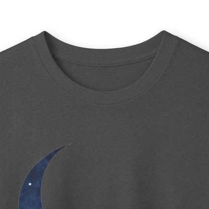 Dark Heather | Moonlit Peace Long Sleeve Tee, folded view