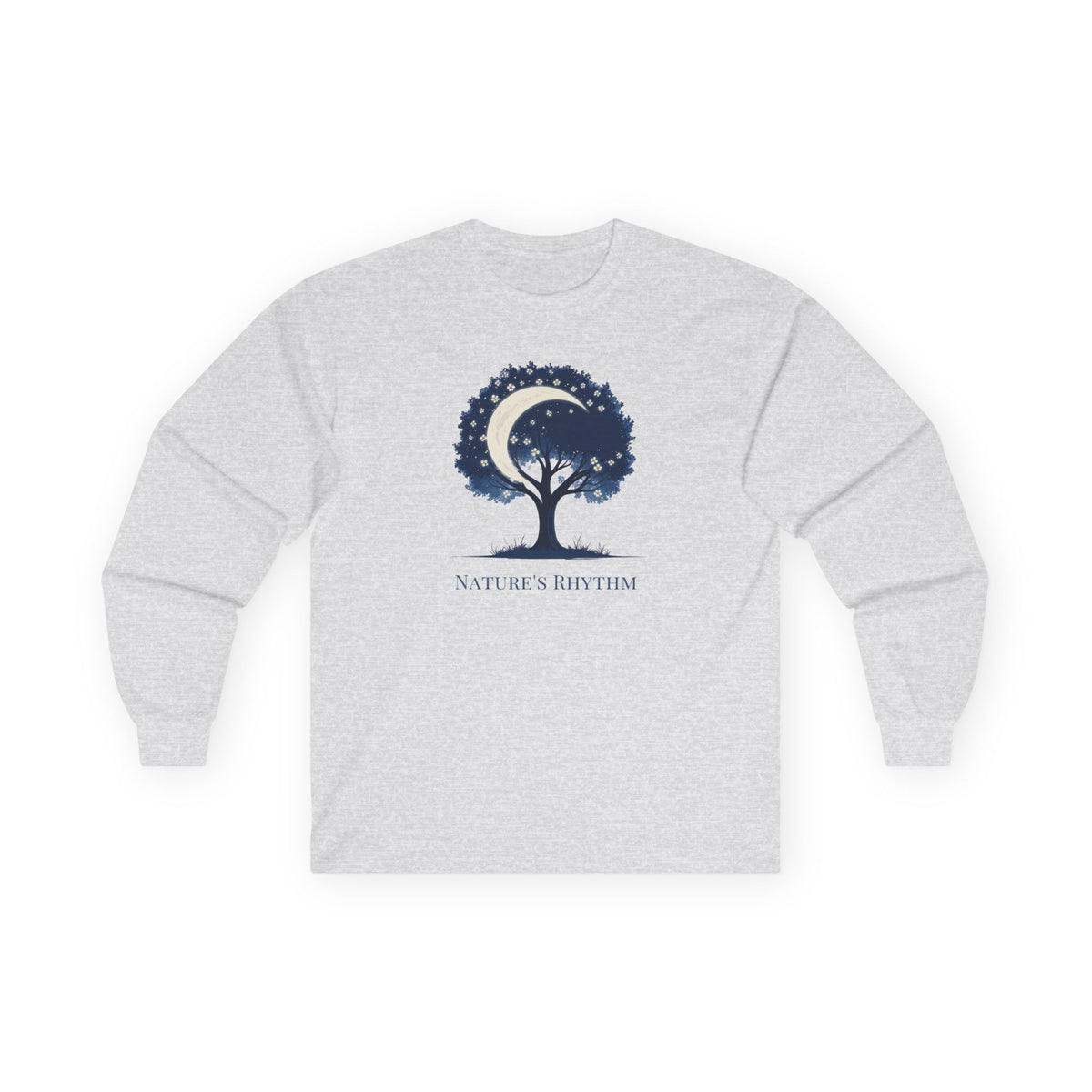 Ash | Nature's Rhythm Long Sleeve Tee, front view