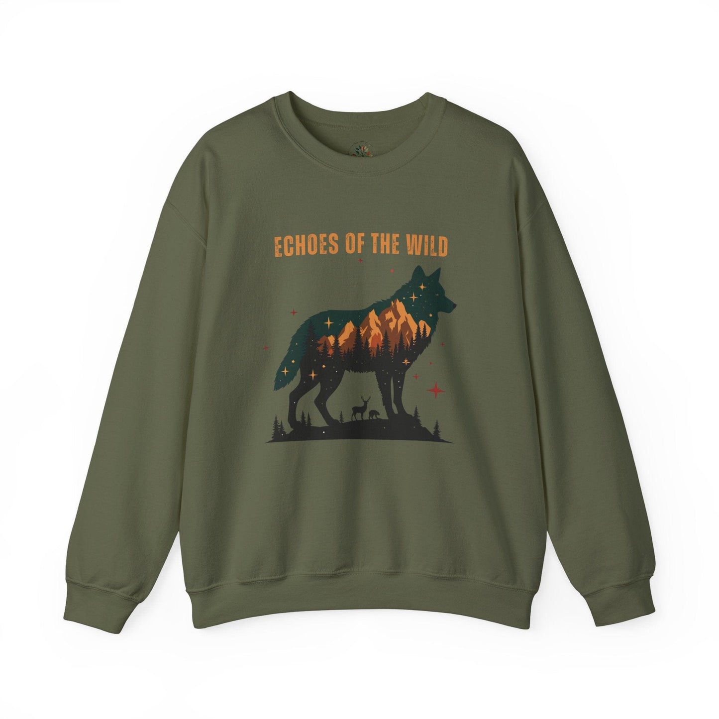 Military Green | Echoes of the Wild Sweatshirt, front view