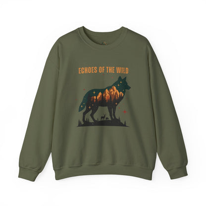 Military Green | Echoes of the Wild Sweatshirt, front view