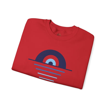 Red | Evil Eye Sweatshirt, folded view