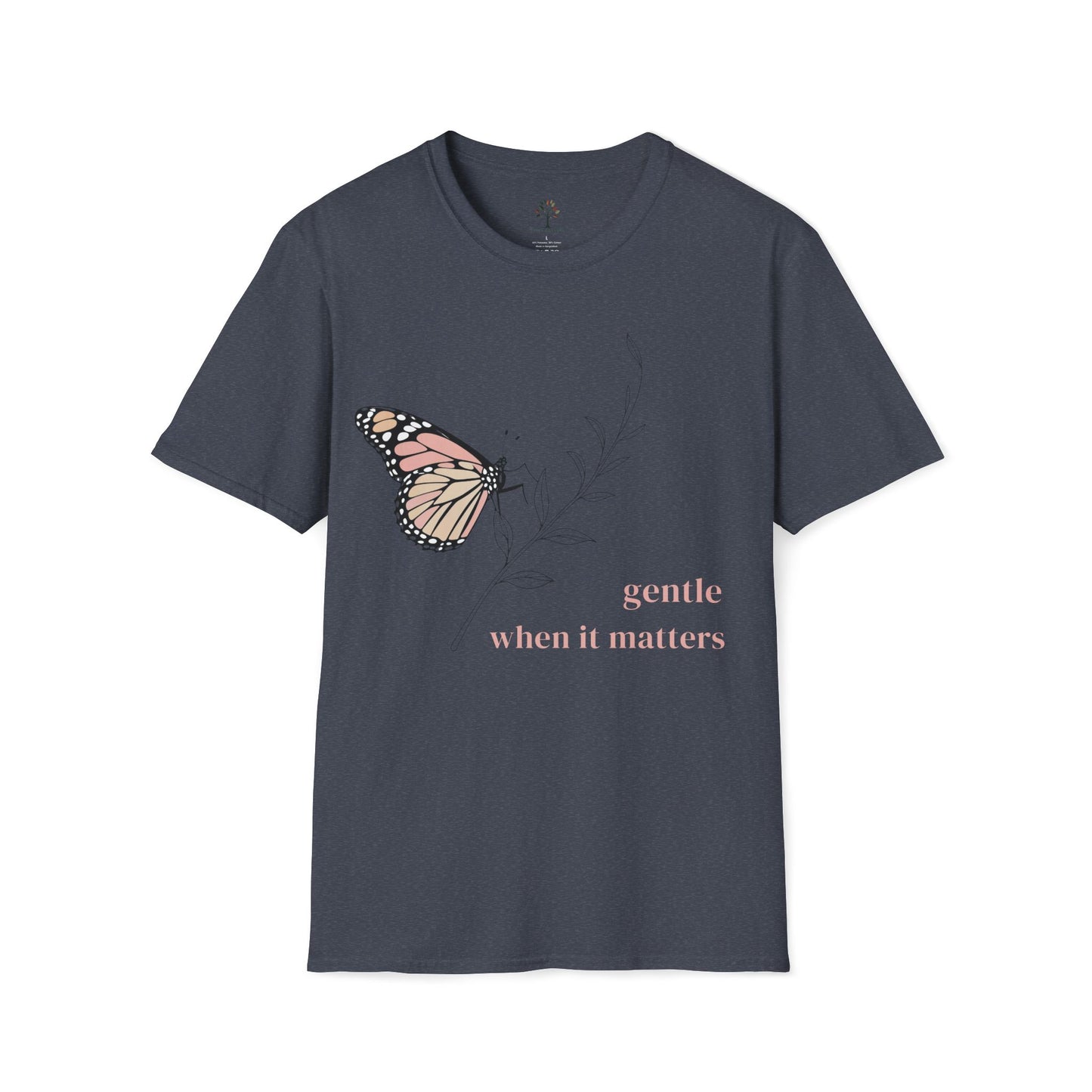 Heather Navy | Gentle, When It Matters, front view