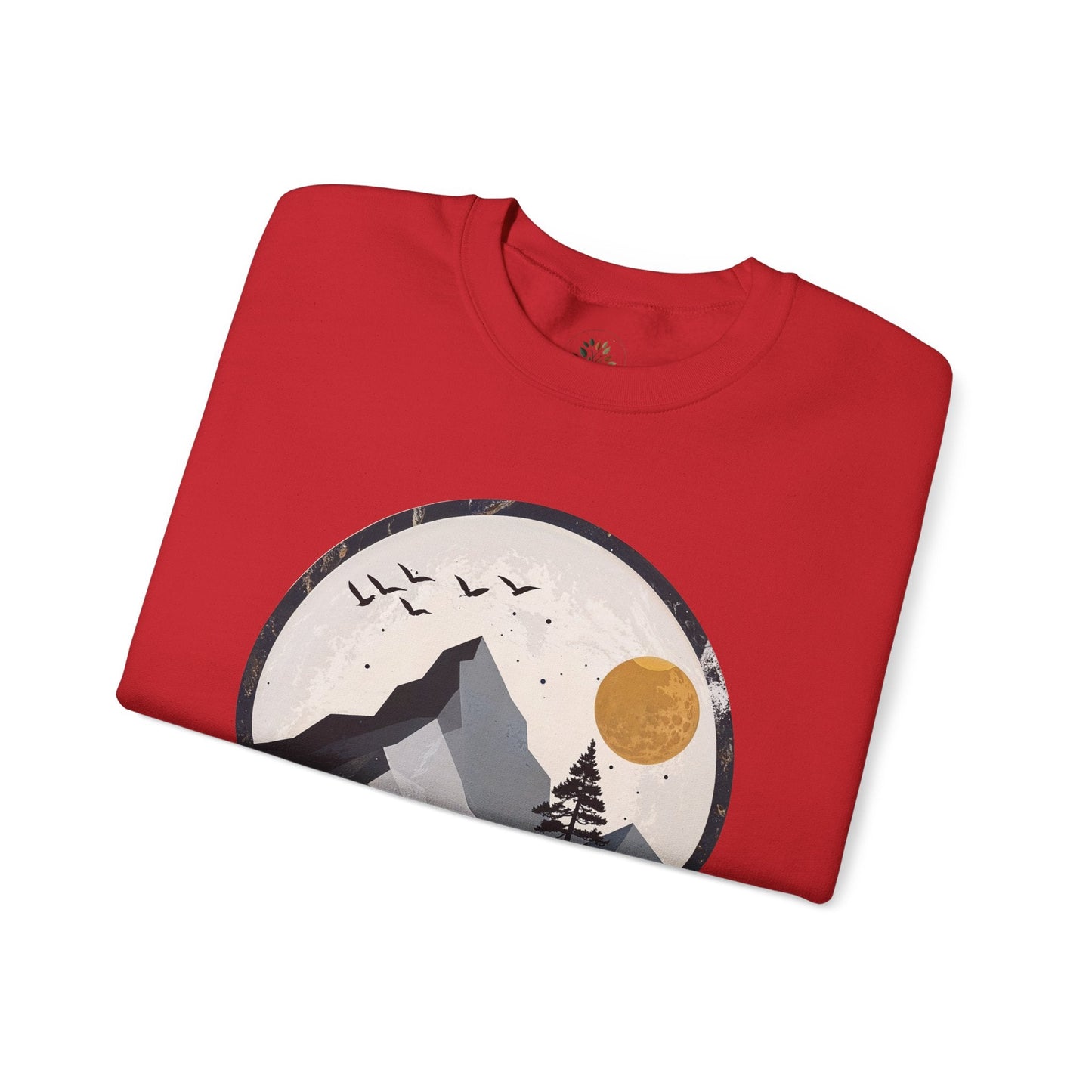 Red | Whispering Heights Sweatshirt, folded view
