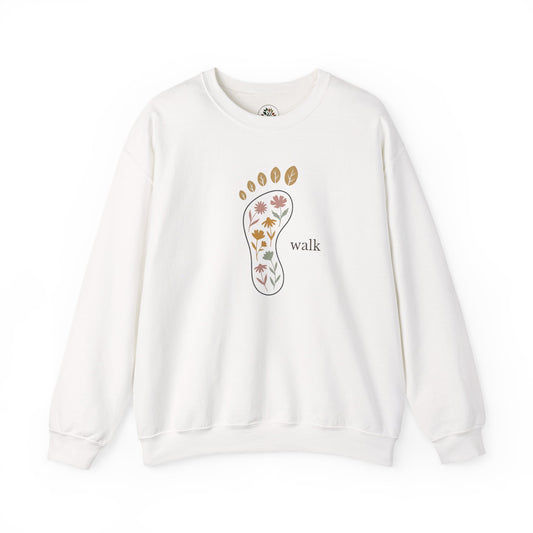 White | Walk Sweatshirt, front view