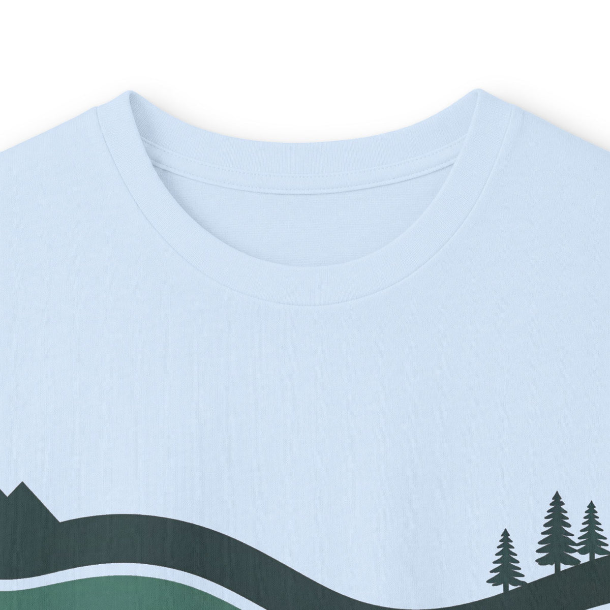 Light Blue | River Long Sleeve Tee, folded view