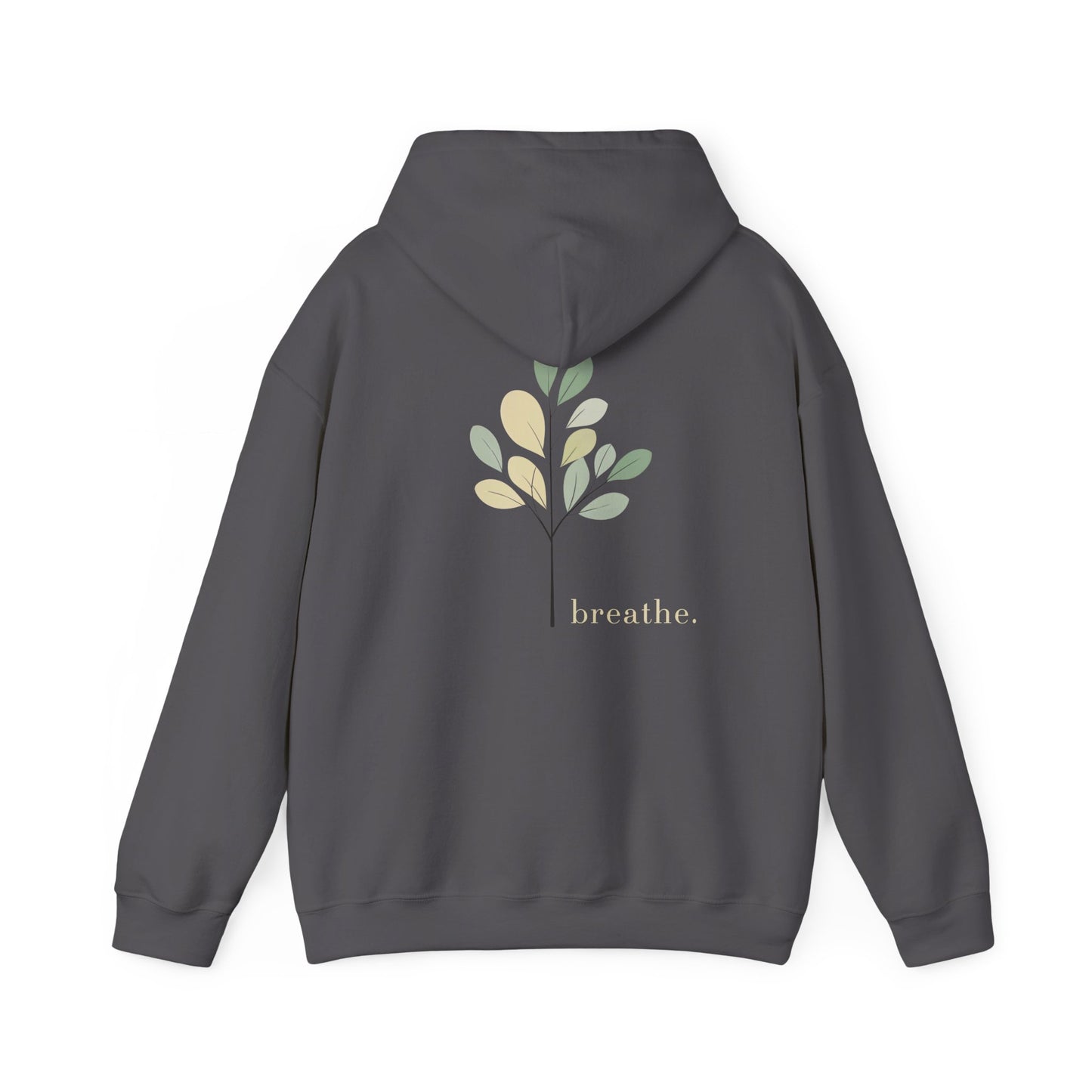 Charcoal | Breathe Hoodie, back design view