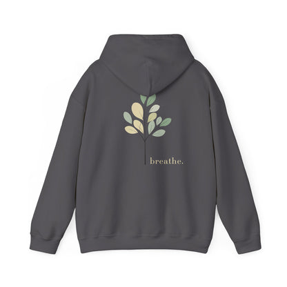 Charcoal | Breathe Hoodie, back design view