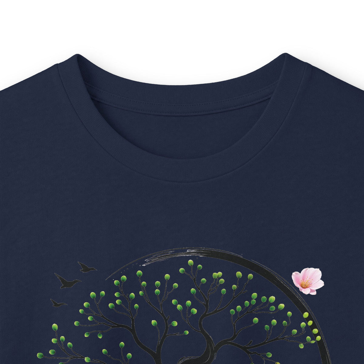 Navy | Unfolding Grace Long Sleeve Tee, folded view
