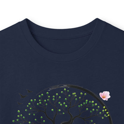 Navy | Unfolding Grace Long Sleeve Tee, folded view