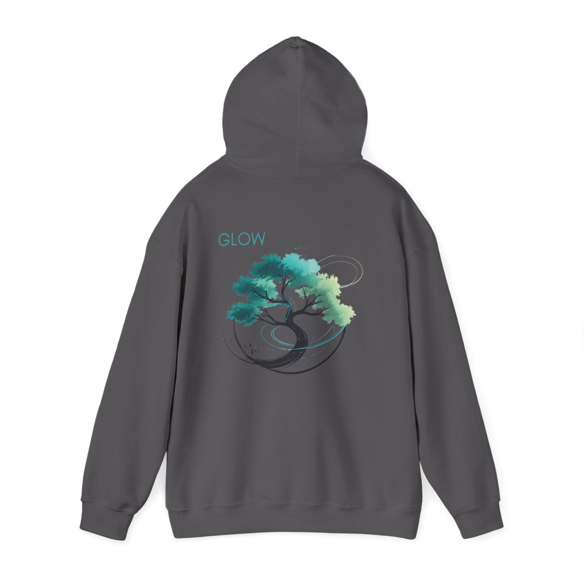 Charcoal | Glow Hoodie, back view 2