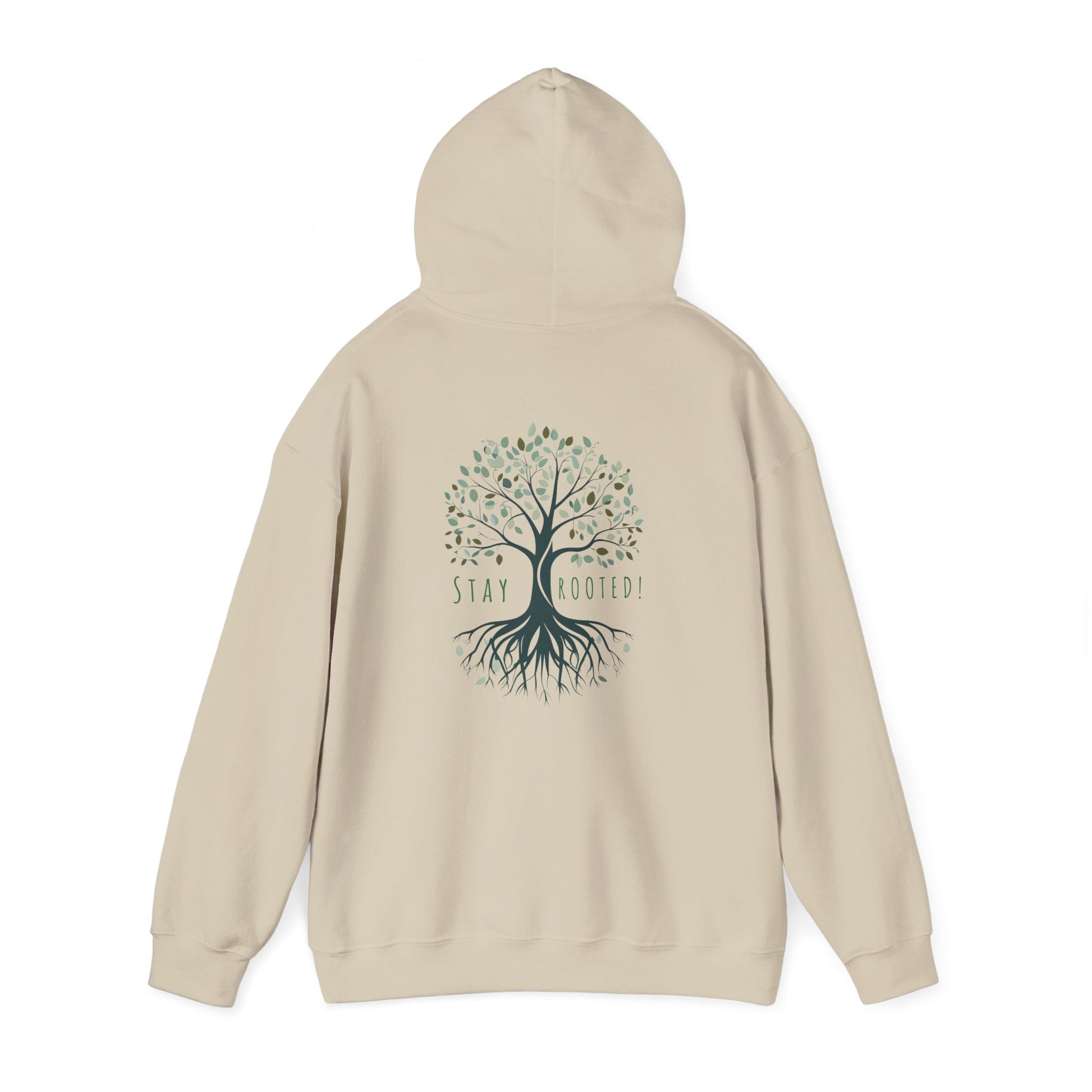 Sand | Stay Rooted! Hoodie, back view 2