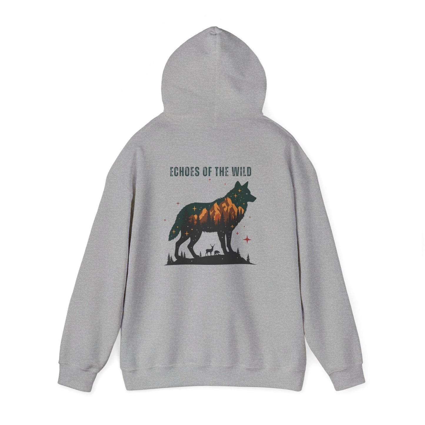 Sport Grey | Echoes of the WIld Hoodie, back view 2