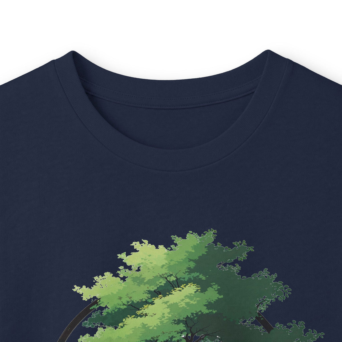 Navy | The Zen Tree Long Sleeve Tee, folded view