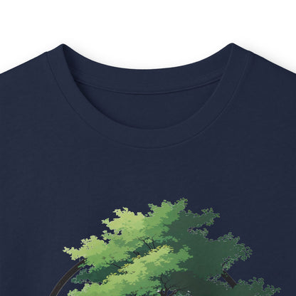 Navy | The Zen Tree Long Sleeve Tee, folded view