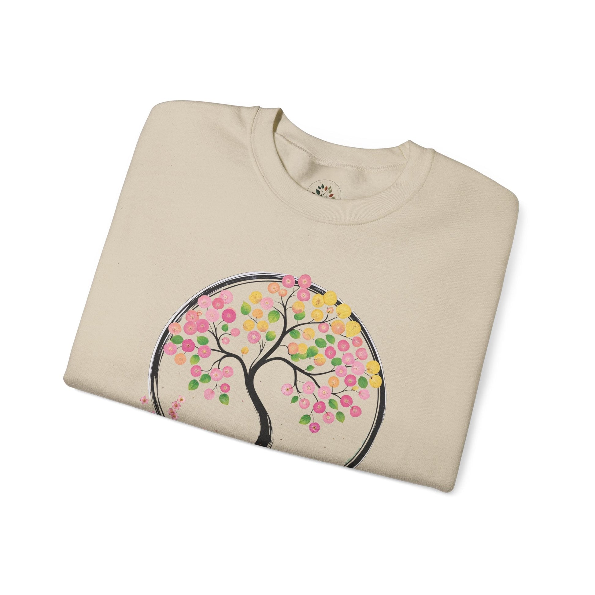 Sand | Joy in Bloom Sweatshirt, folded view