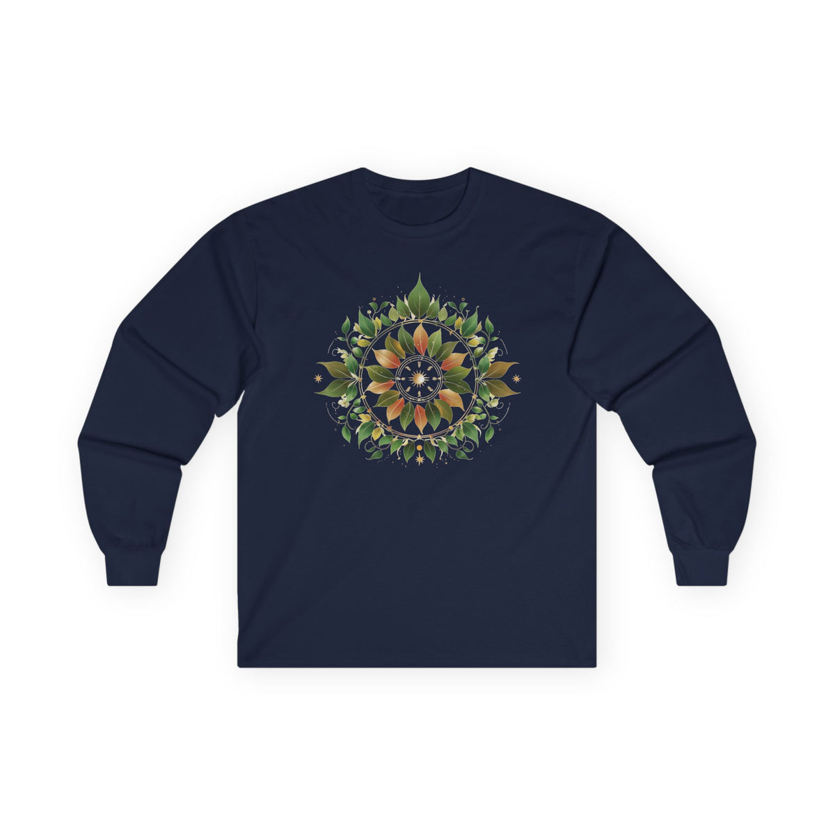 Navy | Eclipse Garden Long Sleeve Tee, front view