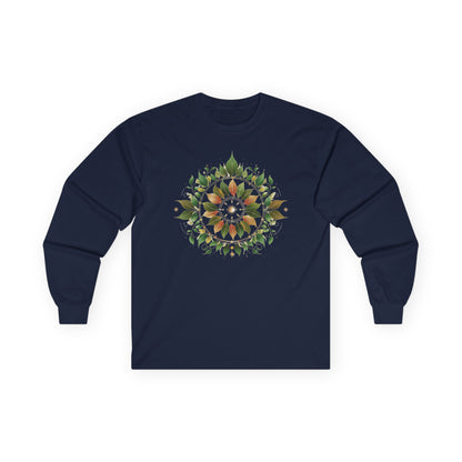 Navy | Eclipse Garden Long Sleeve Tee, front view