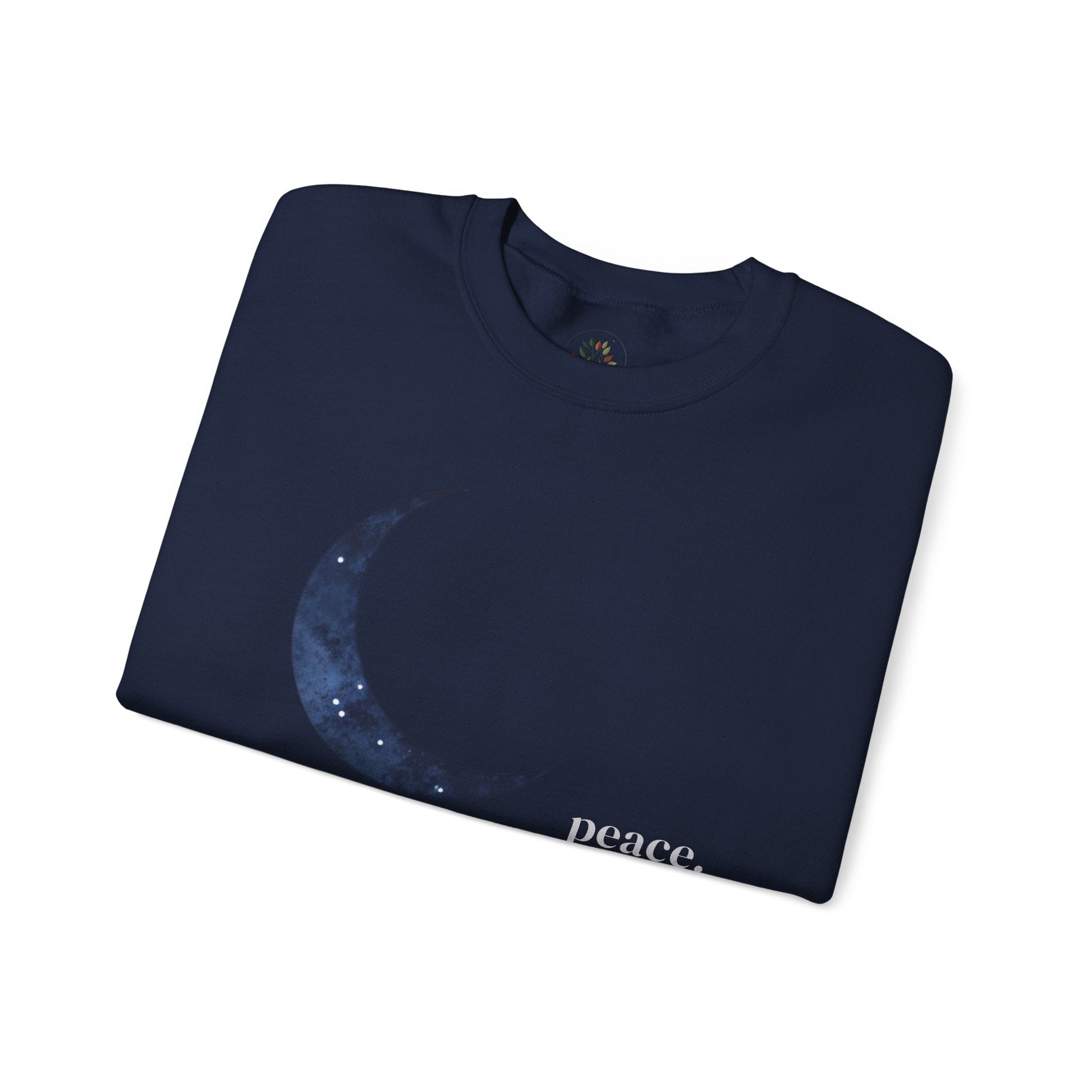 Navy | Moonlit Peace Sweatshirt, folded view