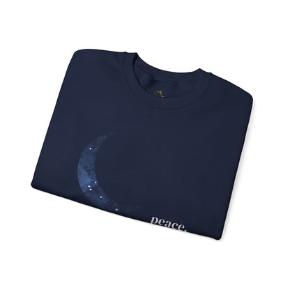 Navy | Moonlit Peace Sweatshirt, folded view