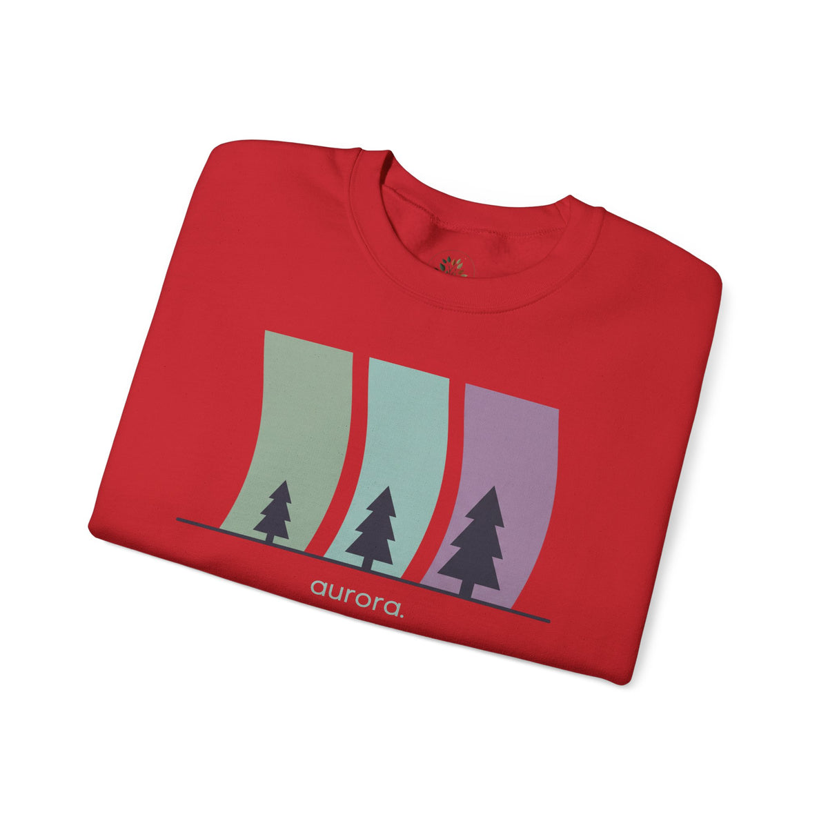 Red | Aurora Sweatshirt, folded view