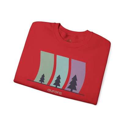 Red | Aurora Sweatshirt, folded view