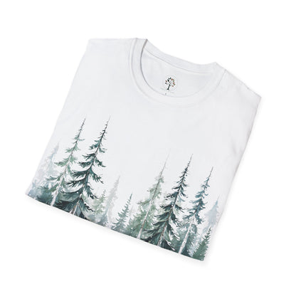 White | Snowfall Forest, folded view