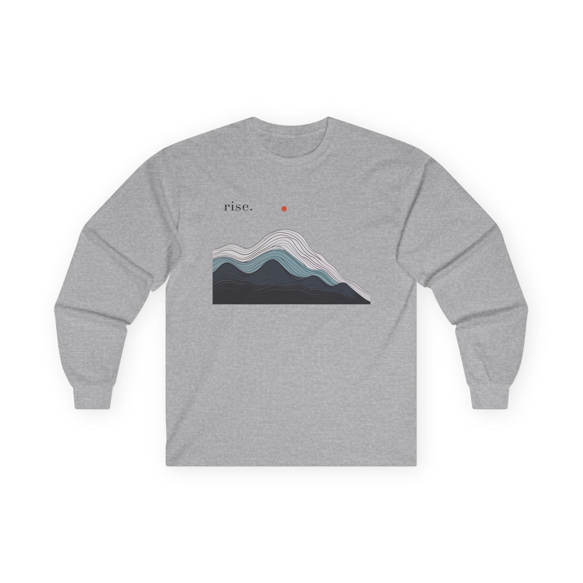 Sport Grey | Rise Long Sleeve Tee, front view