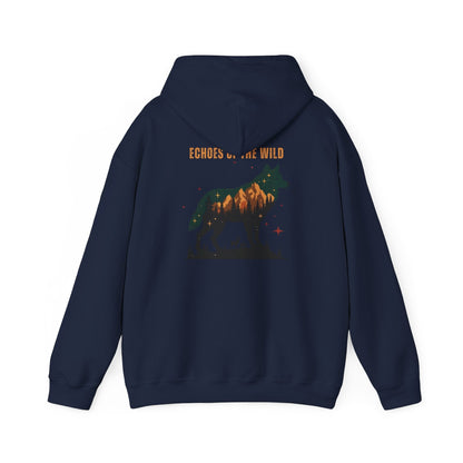 Navy | Echoes of the WIld Hoodie, back design view
