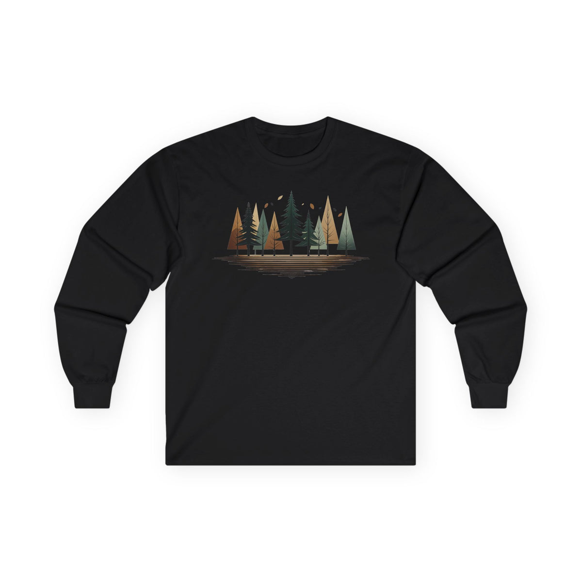 Black | Forest Rhythm Long Sleeve Tee, front view
