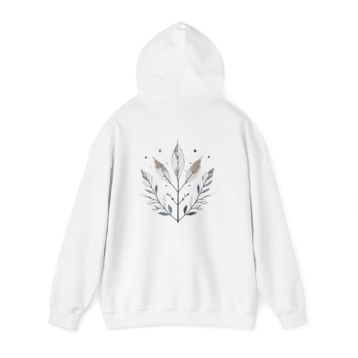 White | Olive Grace Hoodie, back view 2