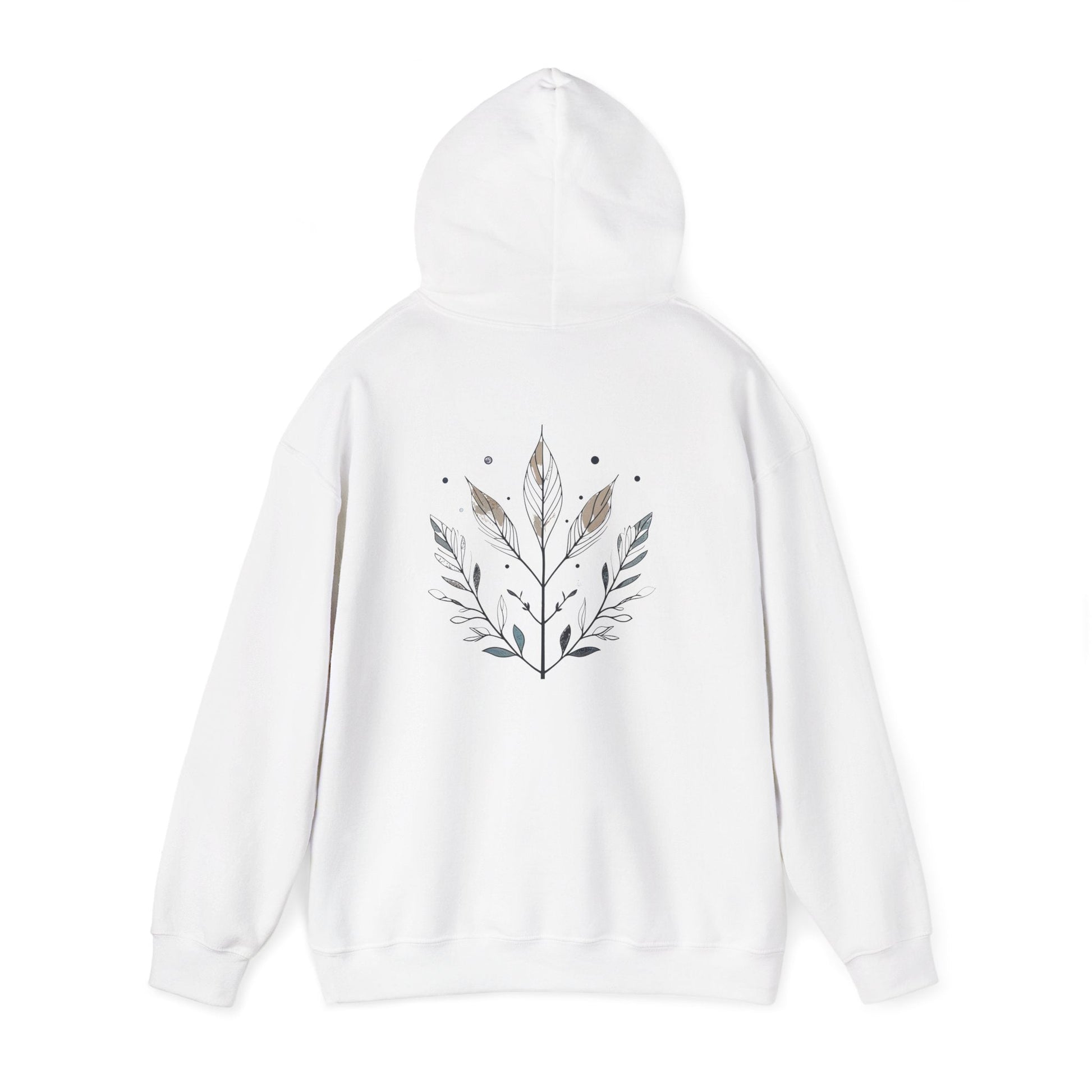White | Olive Grace Hoodie, back view 2