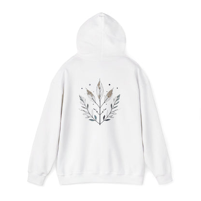 White | Olive Grace Hoodie, back view 2