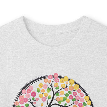 Ash | Joy in Bloom Long Sleeve Tee, folded view