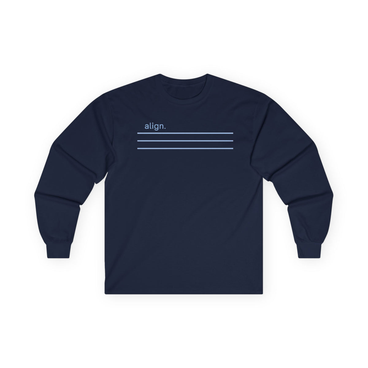 Navy | Align Long Sleeve Tee, front view