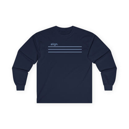 Navy | Align Long Sleeve Tee, front view