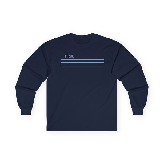 Navy | Align Long Sleeve Tee, front view