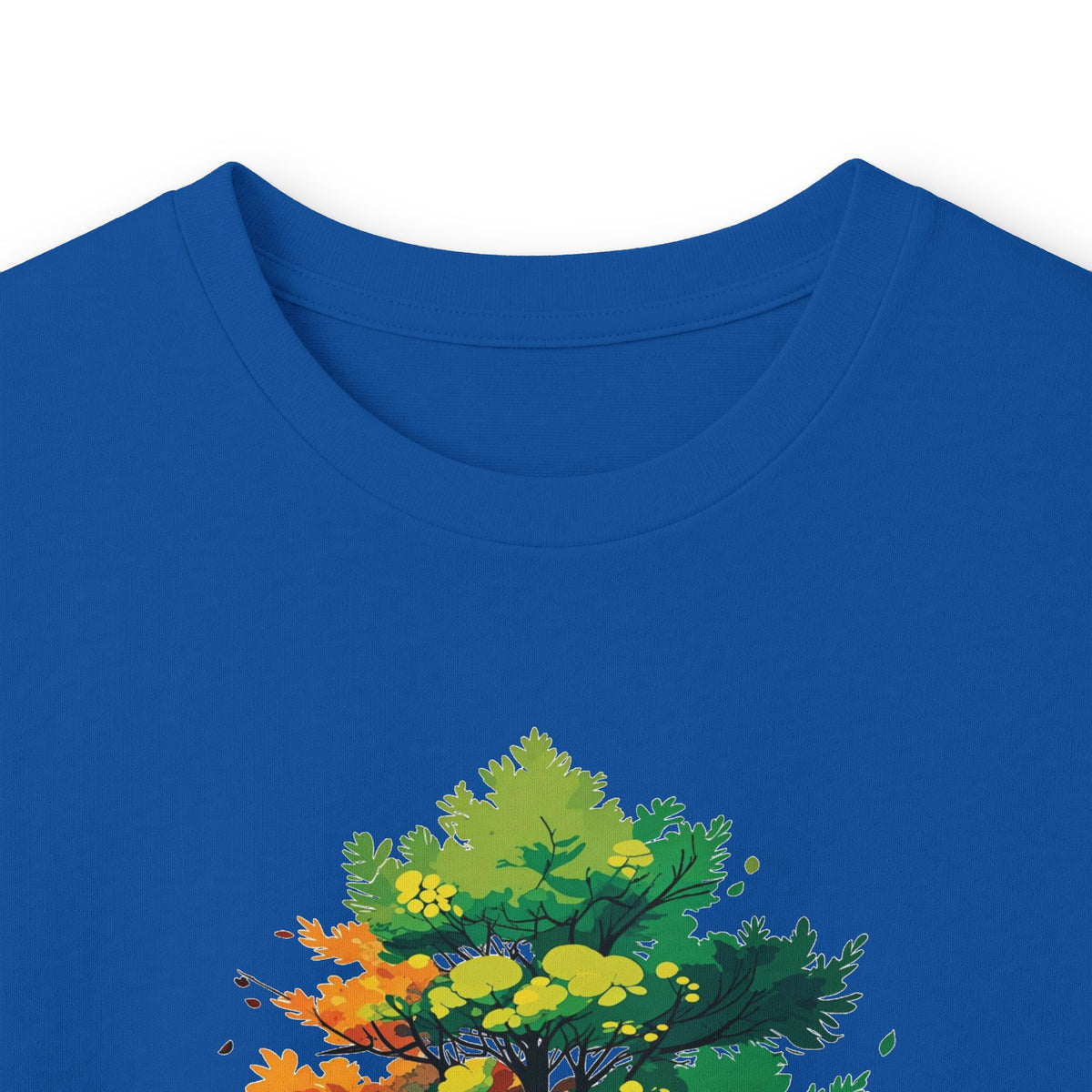 Royal | Trees Protect Us Long Sleeve Tee, folded view
