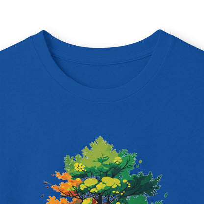 Royal | Trees Protect Us Long Sleeve Tee, folded view