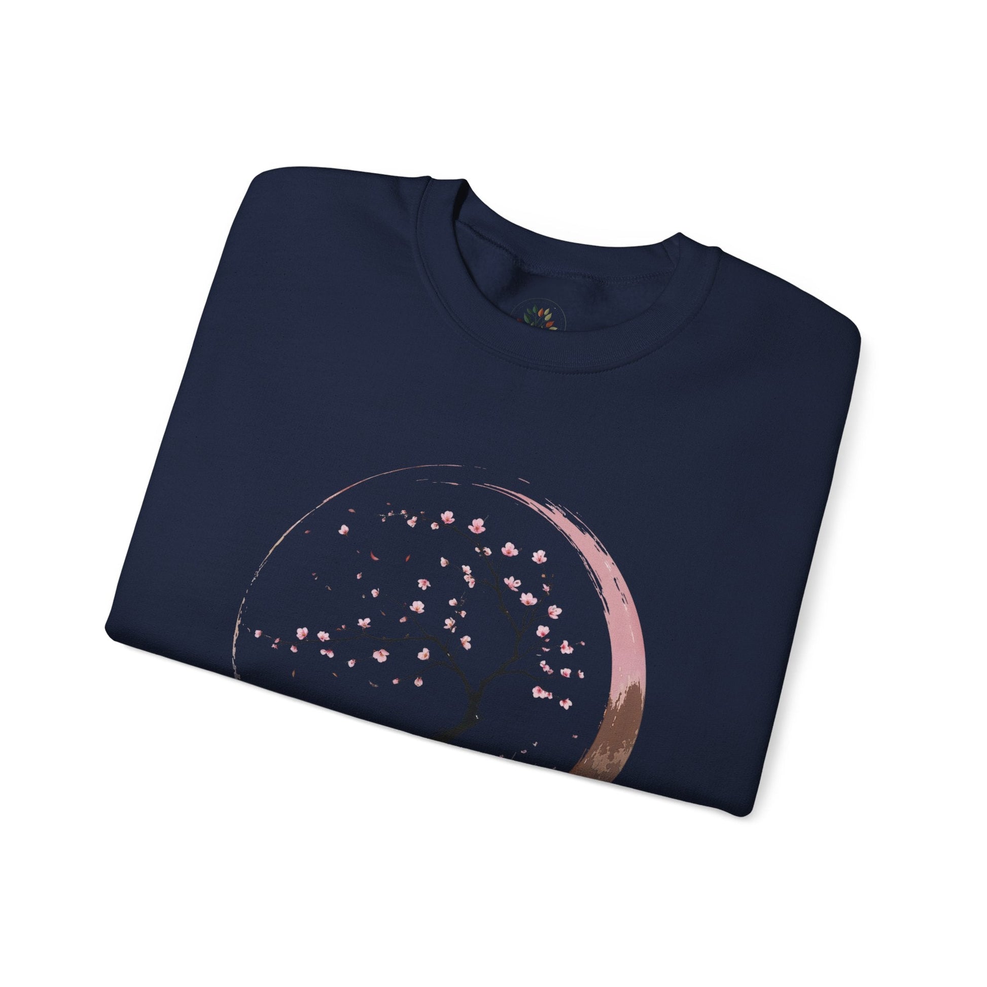 Navy | Sakura Silence Sweatshirt, folded view