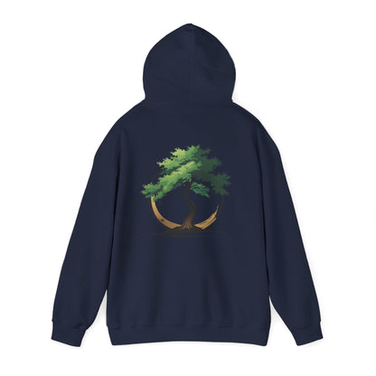 Navy | The Zen Tree Hoodie, back view 2