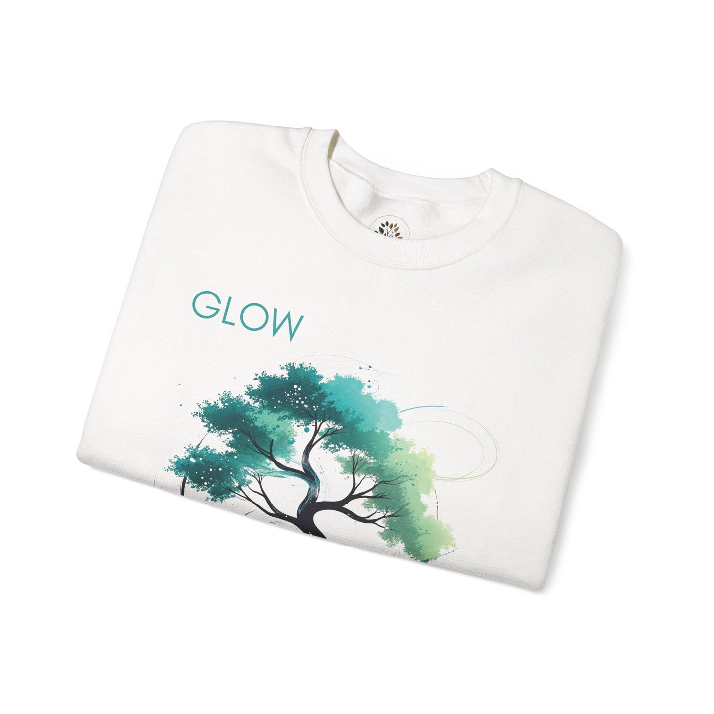 White | Glow Sweatshirt, folded view