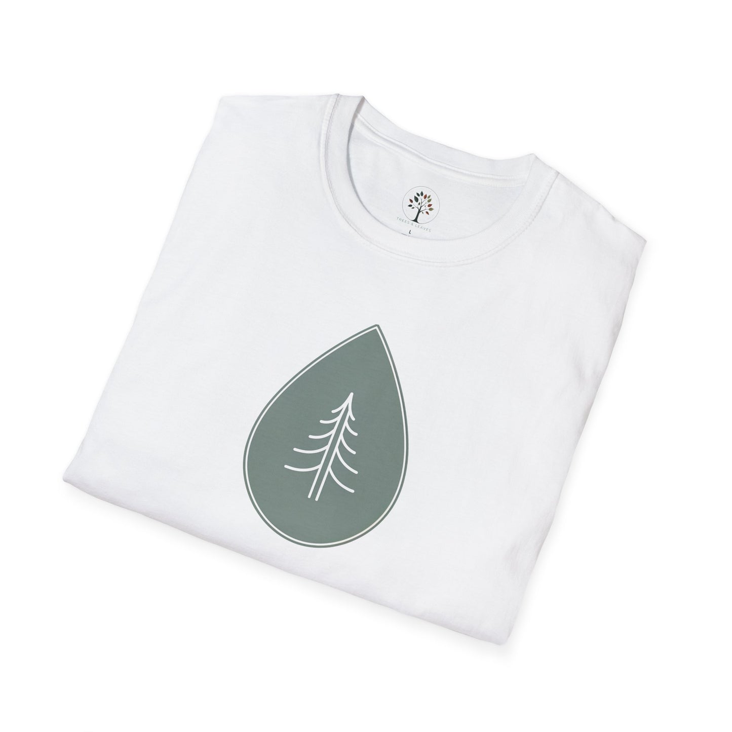 White | Calm Drop, folded view