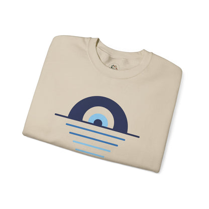 Sand | Evil Eye Sweatshirt, folded view