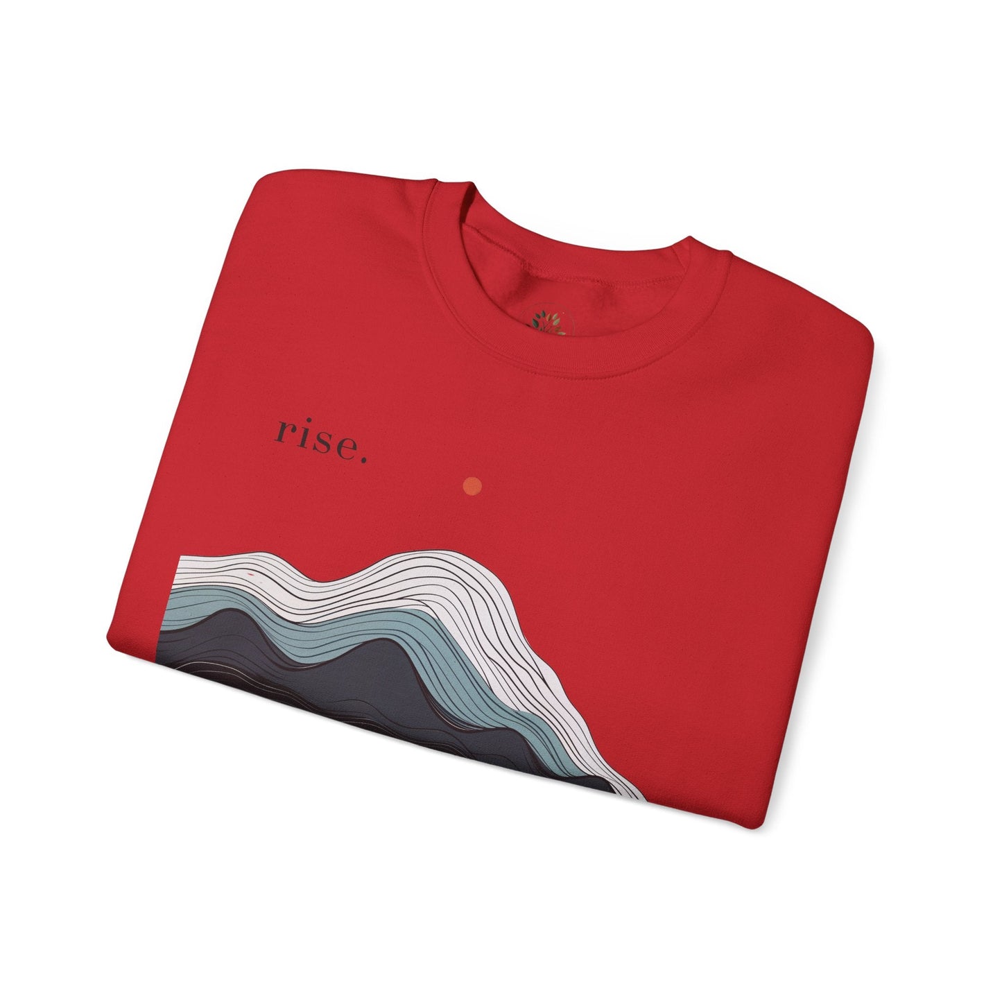 Red | Rise Sweatshirt, folded view